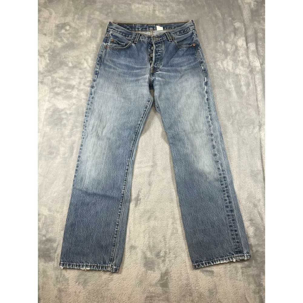 Vintage Y2K Levis 501XX Button Fly Jeans 30x30 Blue Denim Light Wash 2000